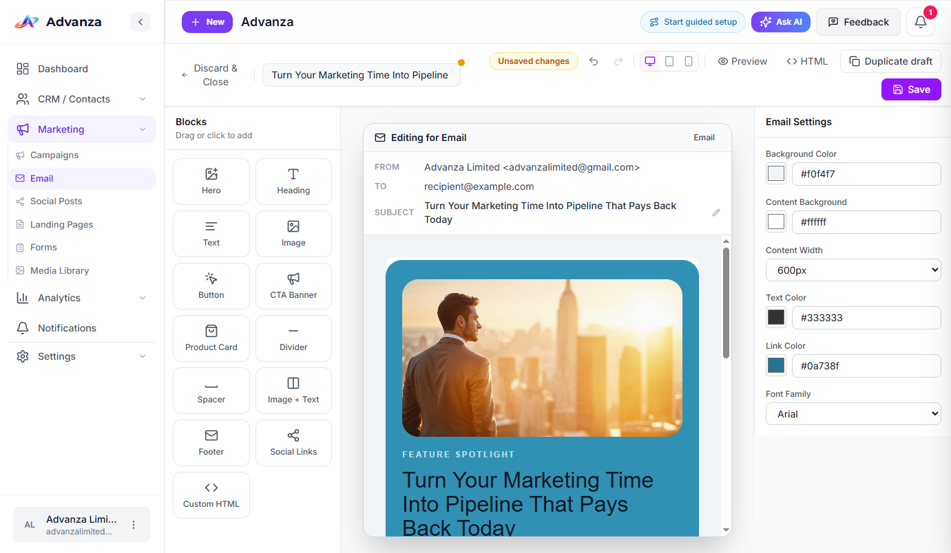 Email editor