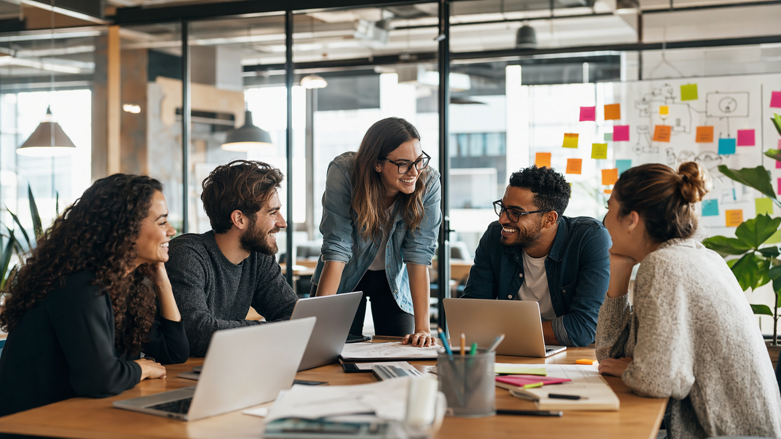 Startup team collaborating in Advanza